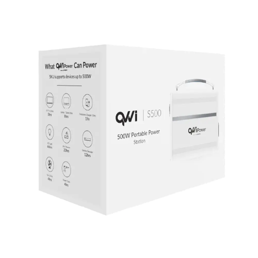 QVWI 500W / 460.8Wh Portable Power Station - Image 4