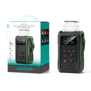 JoyRoom 75,000mAh Super Large Capacity Power Bank With Retractable Light – 100W Fast Output