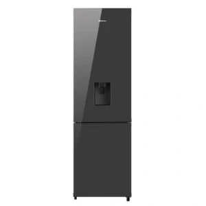 Efficient Hisense H370BMI-WD Combi Refrigerator 263L Black Mirror with Water Dispenser