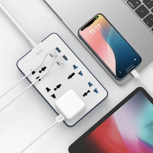 Reliable WiWU Wi-S006 PS524 20W GaN 11-in-1 Multifunction Power Strip for Fast Charging