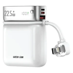 Power-Packed Green Lion Dyno 2-In-1 10000mAh Power Bank & Adapter – Fast 22.5W Charging Power Solution