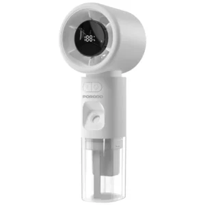 Porodo Lifestyle Cool & Hydrate Mini Fan & Humidifier – White | Efficient 100-Level Speed Control, USB-C & 2000mAh Battery